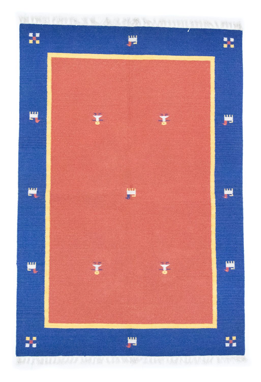 Alfombra Kelim - Tendencia - 200 x 140 cm - naranja