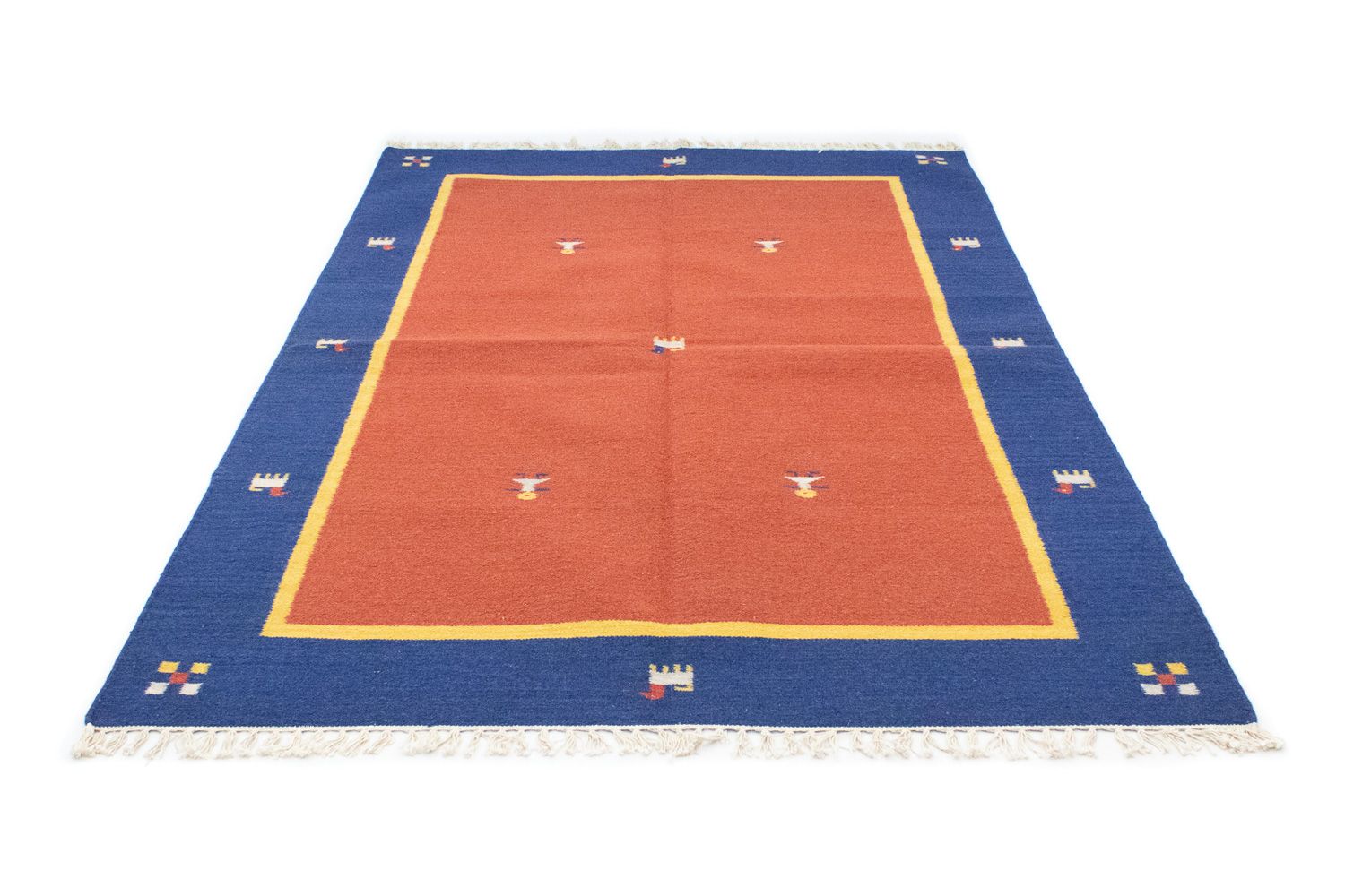 Alfombra Kelim - Tendencia - 200 x 140 cm - naranja
