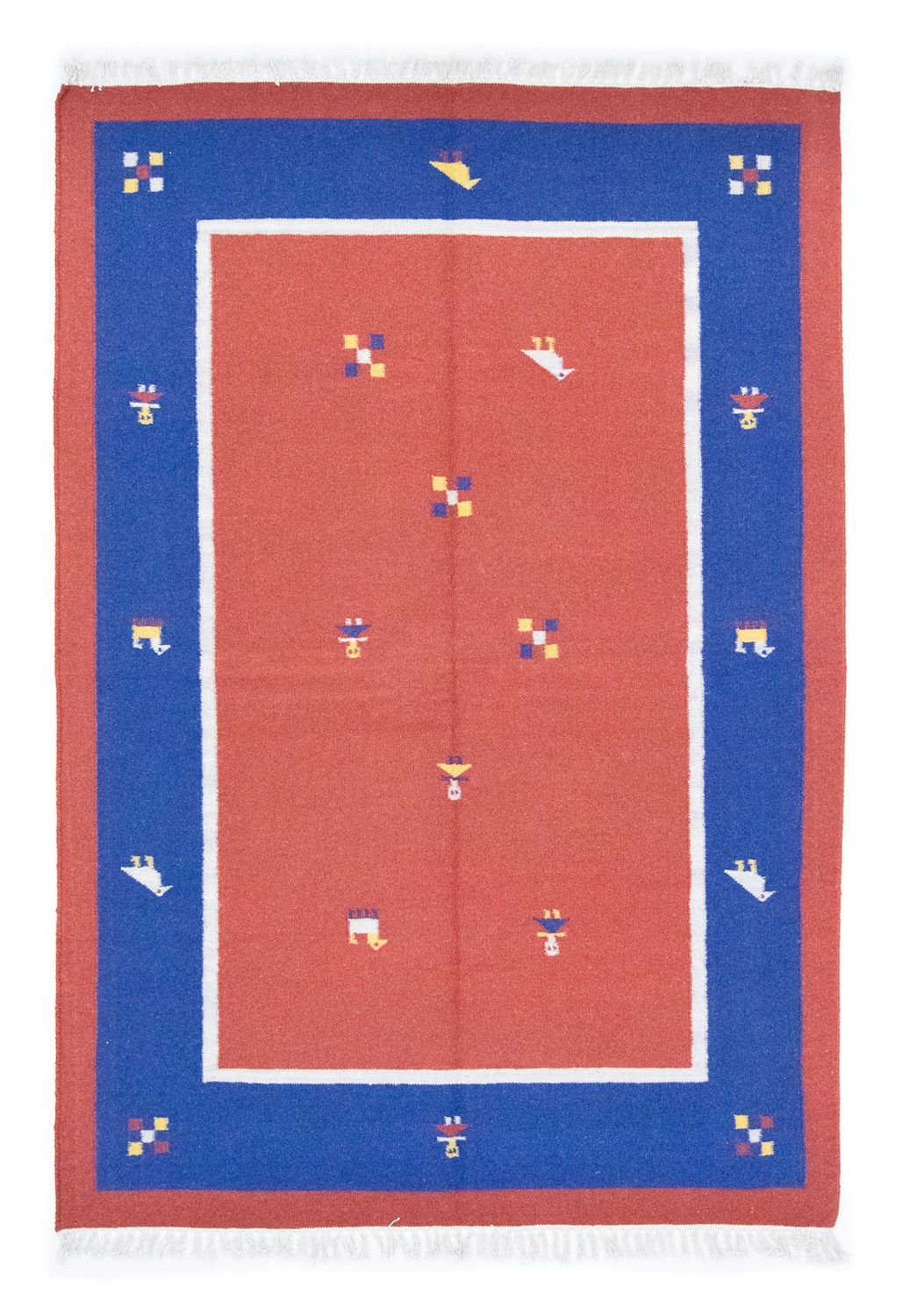 Alfombra Kelim - Tendencia - 200 x 140 cm - naranja