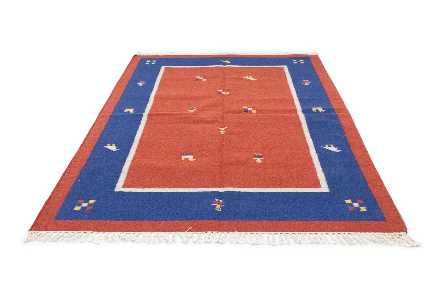 Alfombra Kelim - Tendencia - 200 x 140 cm - naranja