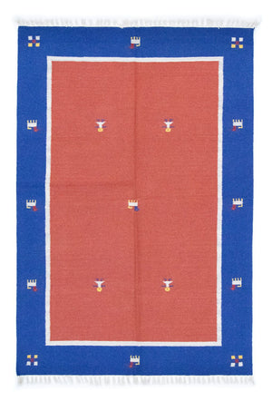 Alfombra Kelim - Tendencia - 200 x 140 cm - rojo