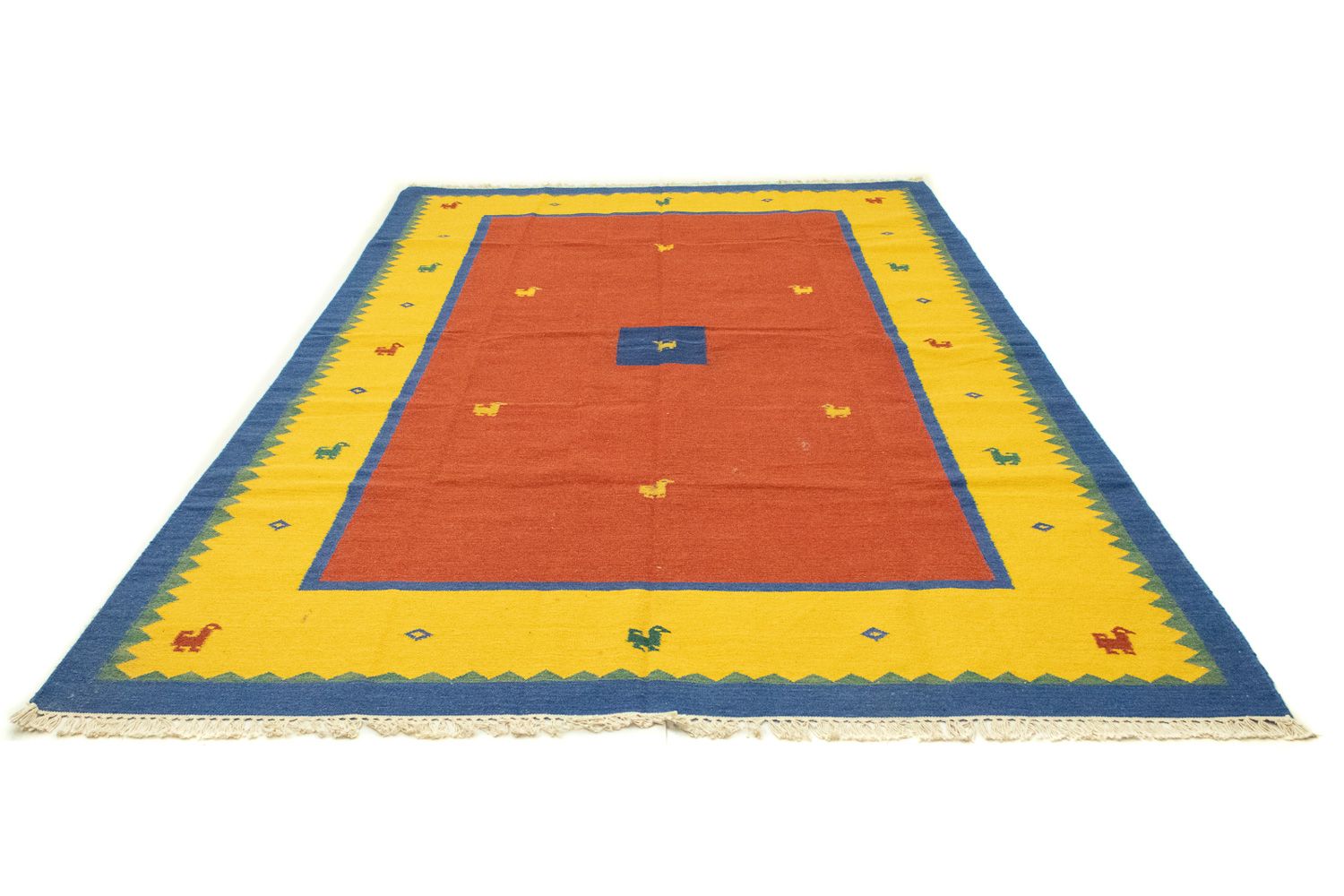 Alfombra Kelim - Tendencia - 300 x 200 cm - naranja
