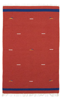 Alfombra Kelim - Tendencia - 180 x 120 cm - rojo