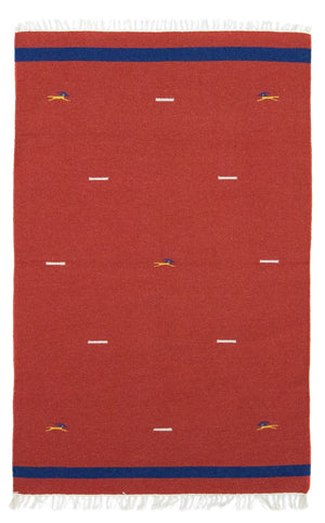 Alfombra Kelim - Tendencia - 180 x 120 cm - rojo