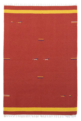 Alfombra Kelim - Tendencia - 200 x 140 cm - rojo