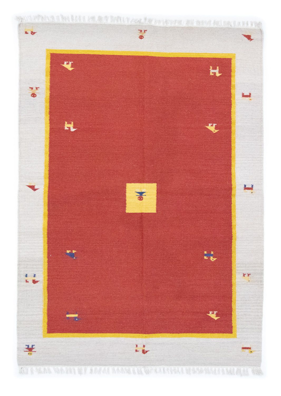 Alfombra Kelim - Tendencia - 200 x 140 cm - rojo