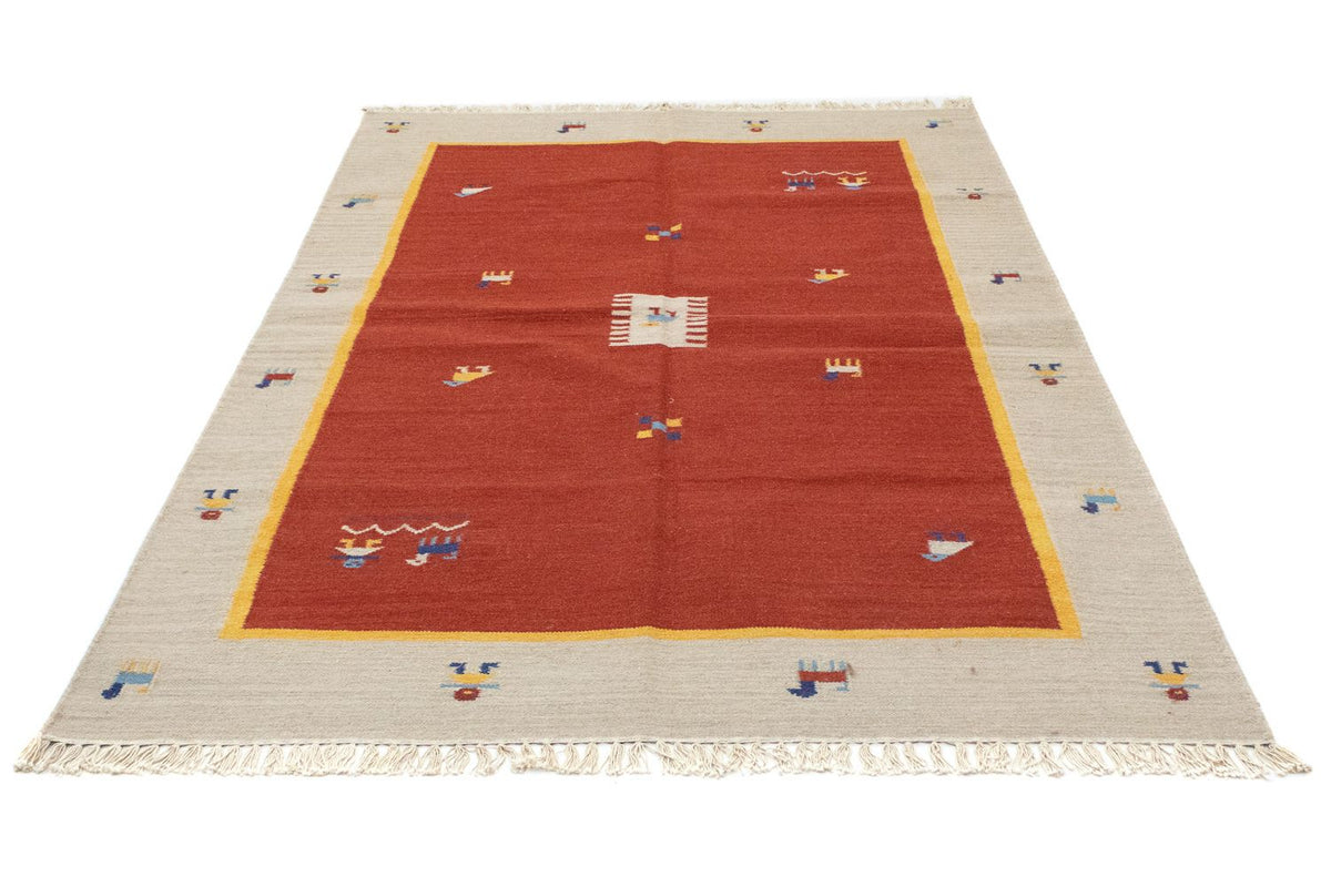 Alfombra Kelim - Tendencia - 200 x 140 cm - rojo