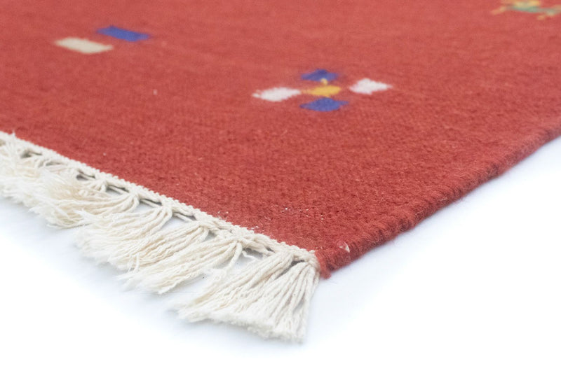 Alfombra Kelim - Tendencia - 200 x 140 cm - rojo