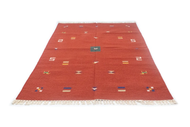 Alfombra Kelim - Tendencia - 200 x 140 cm - rojo