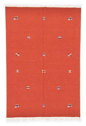 Alfombra Kelim - Tendencia - 200 x 140 cm - naranja