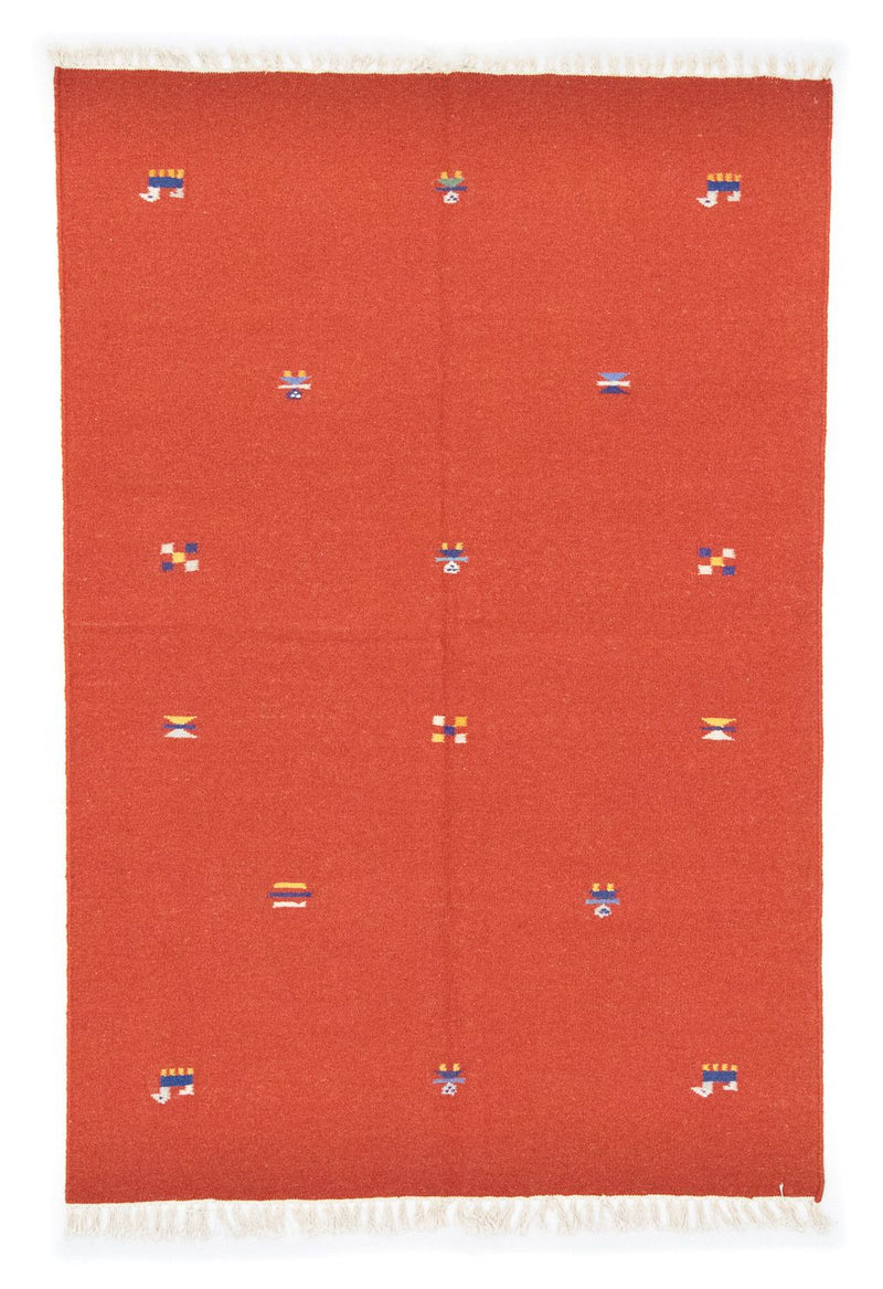 Alfombra Kelim - Tendencia - 200 x 140 cm - naranja