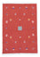 Alfombra Kelim - Tendencia - 200 x 140 cm - rojo