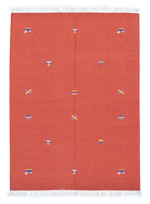 Alfombra Kelim - Tendencia - 200 x 140 cm - naranja