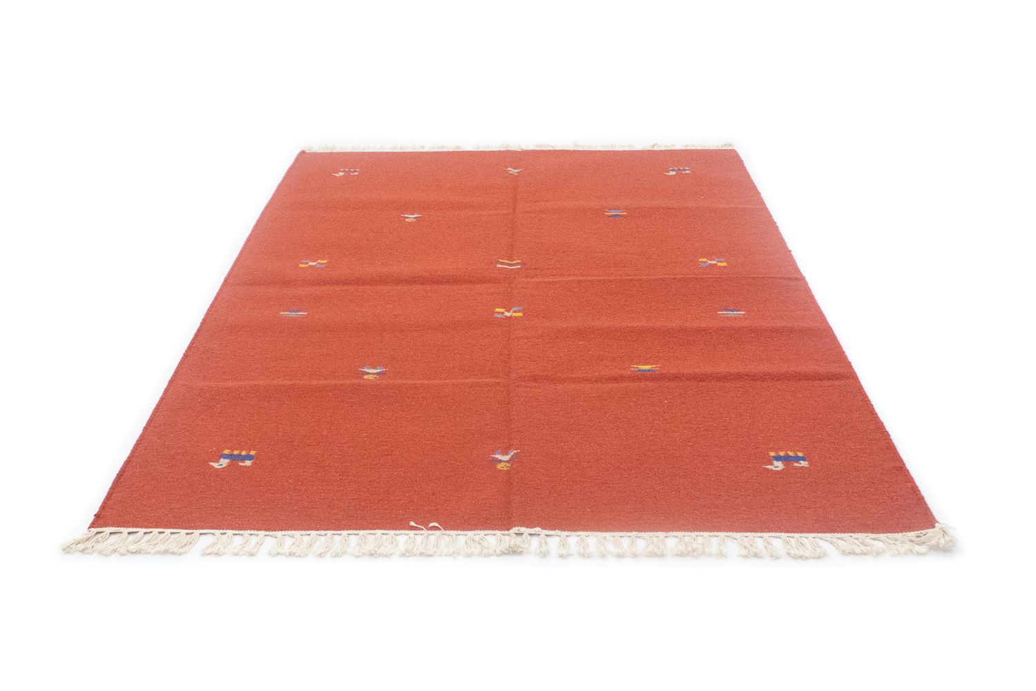 Alfombra Kelim - Tendencia - 200 x 140 cm - naranja