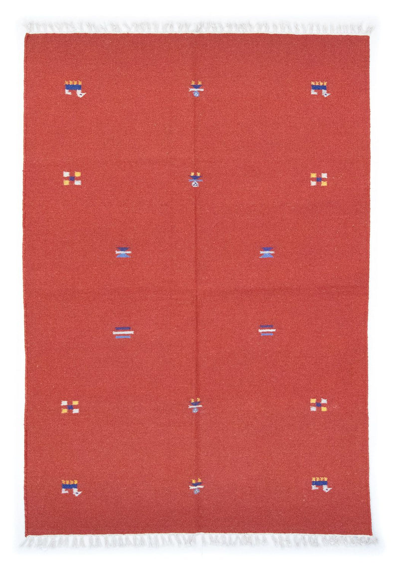Alfombra Kelim - Tendencia - 200 x 140 cm - rojo