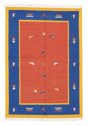 Alfombra Kelim - Tendencia - 200 x 140 cm - naranja