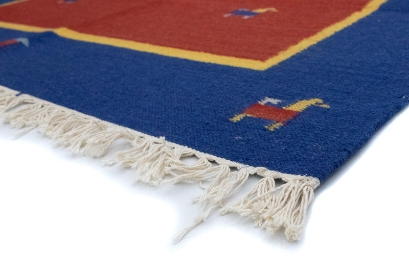 Alfombra Kelim - Tendencia - 200 x 140 cm - rojo