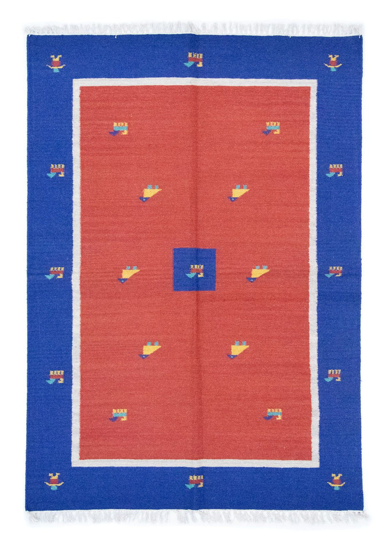 Alfombra Kelim - Tendencia - 200 x 140 cm - rojo