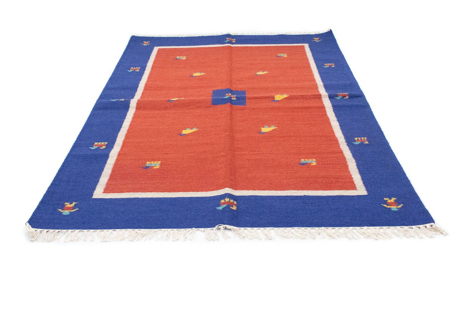 Alfombra Kelim - Tendencia - 200 x 140 cm - rojo