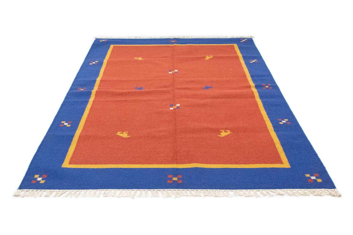 Alfombra Kelim - Tendencia - 200 x 140 cm - naranja
