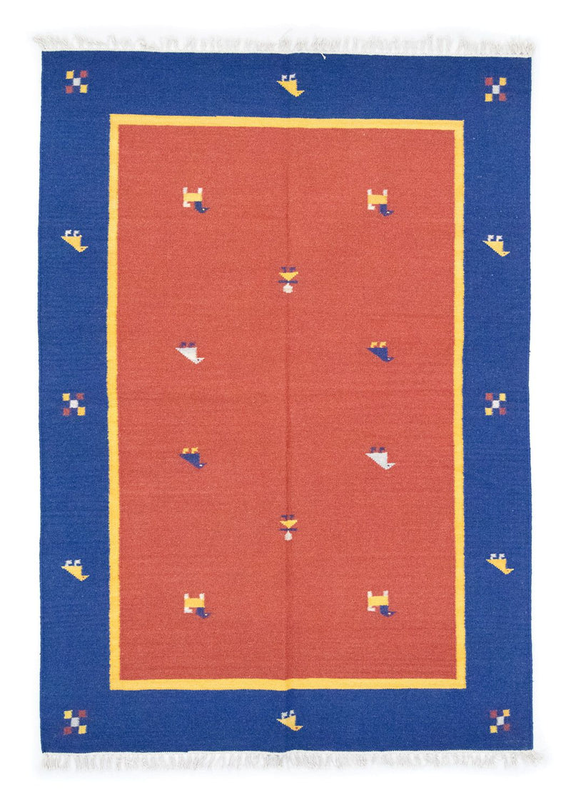 Alfombra Kelim - Tendencia - 200 x 140 cm - naranja