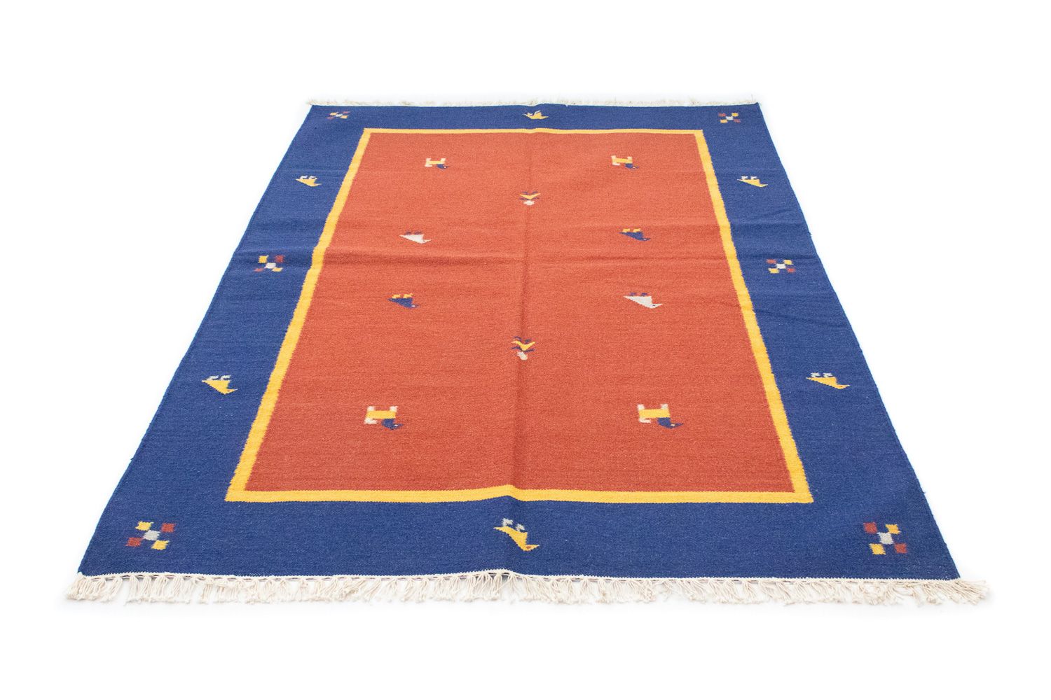 Alfombra Kelim - Tendencia - 200 x 140 cm - naranja