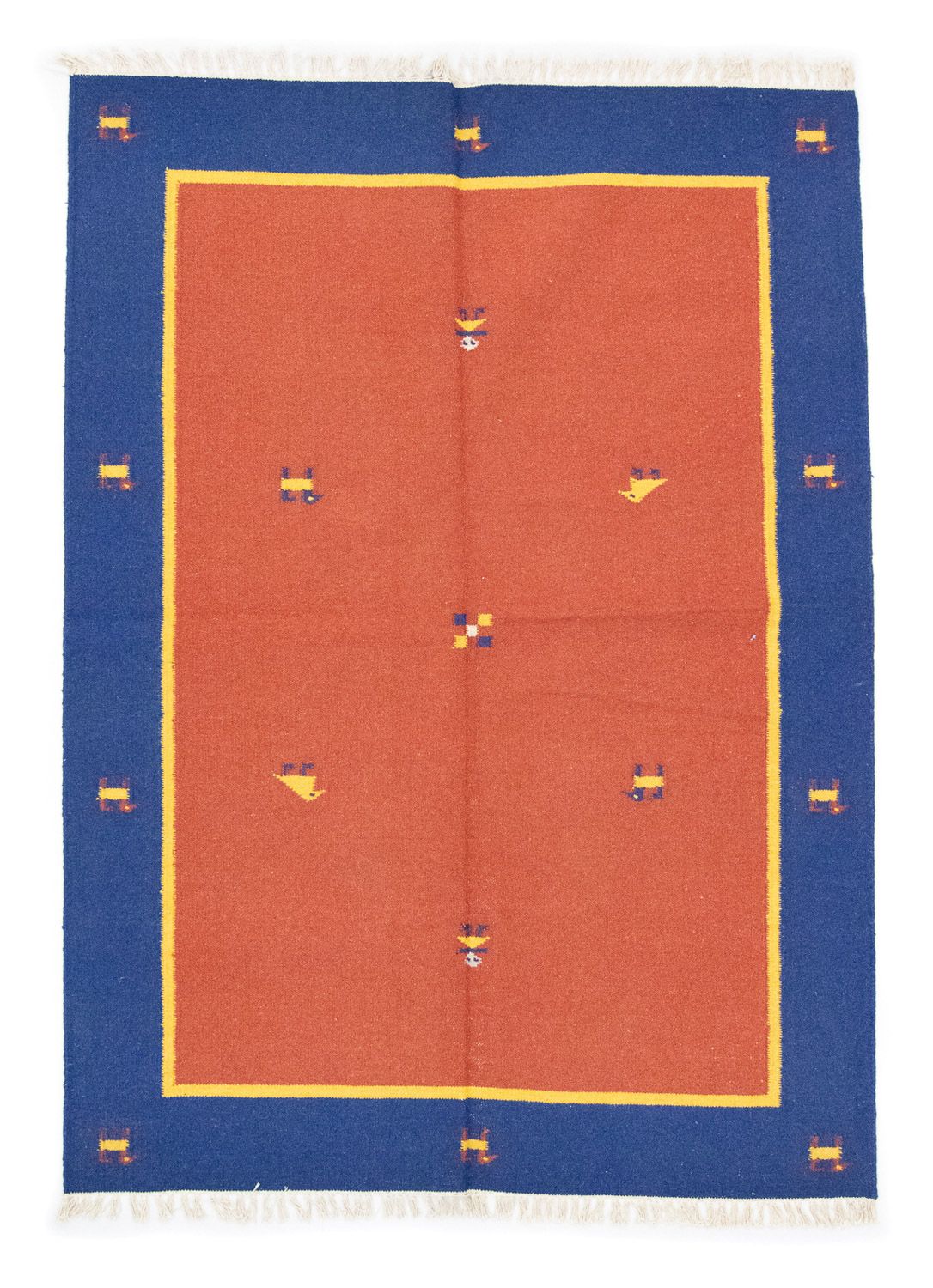 Alfombra Kelim - Tendencia - 200 x 140 cm - naranja