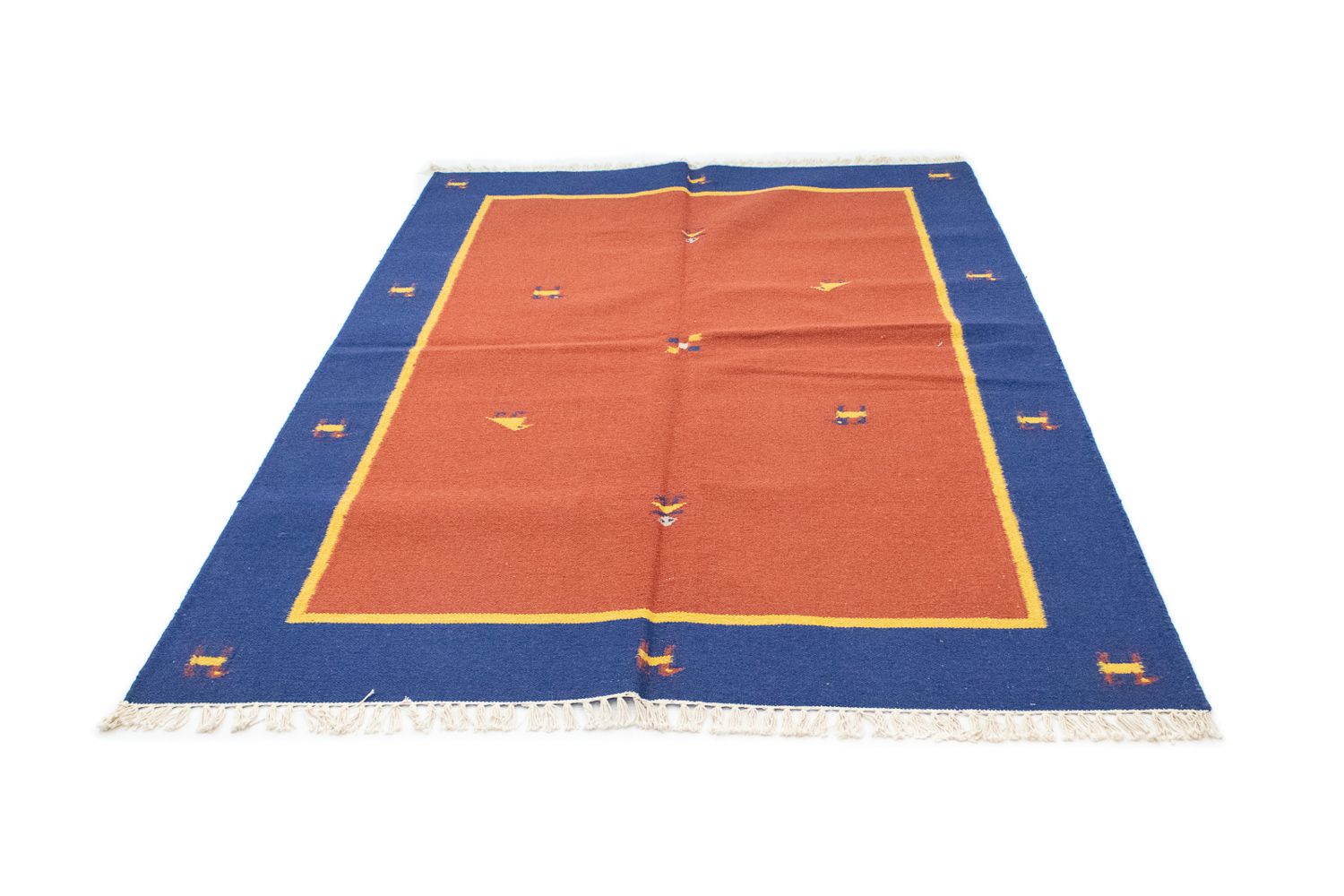 Alfombra Kelim - Tendencia - 200 x 140 cm - naranja