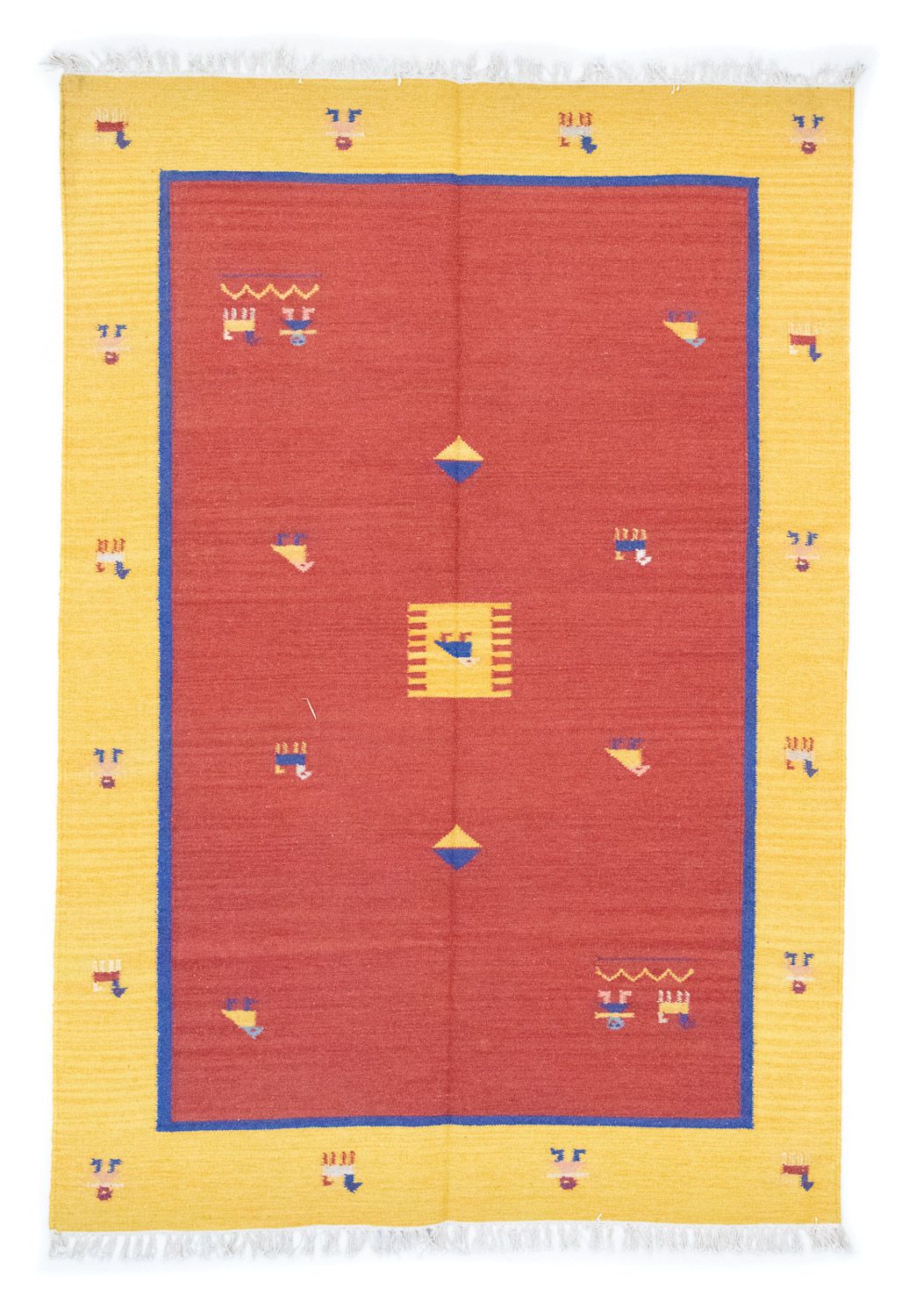 Alfombra Kelim - Tendencia - 200 x 140 cm - naranja