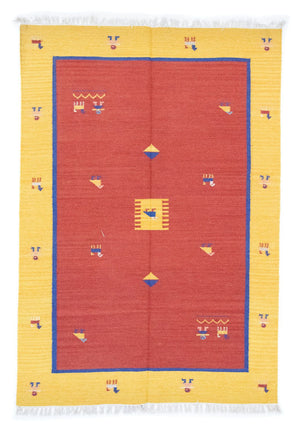Alfombra Kelim - Tendencia - 200 x 140 cm - naranja