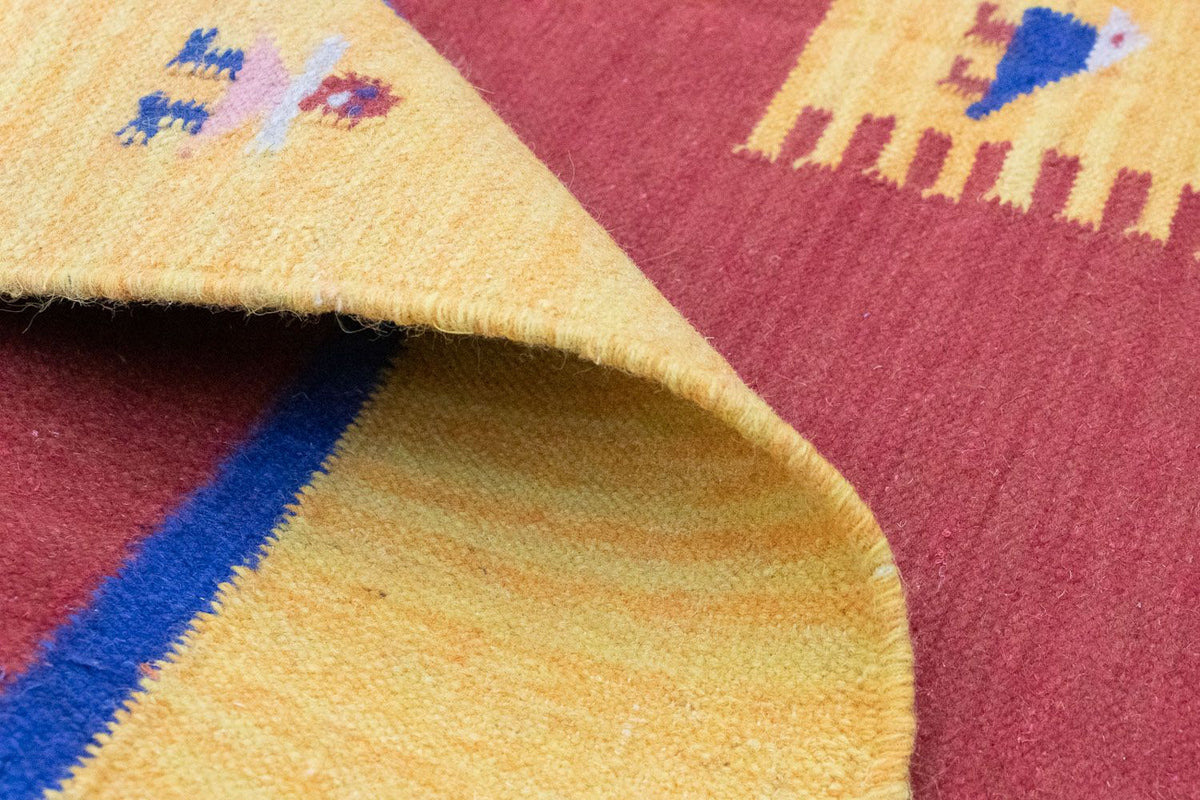 Alfombra Kelim - Tendencia - 200 x 140 cm - naranja