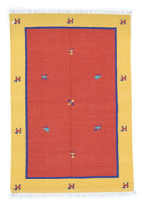 Alfombra Kelim - Tendencia - 200 x 140 cm - naranja