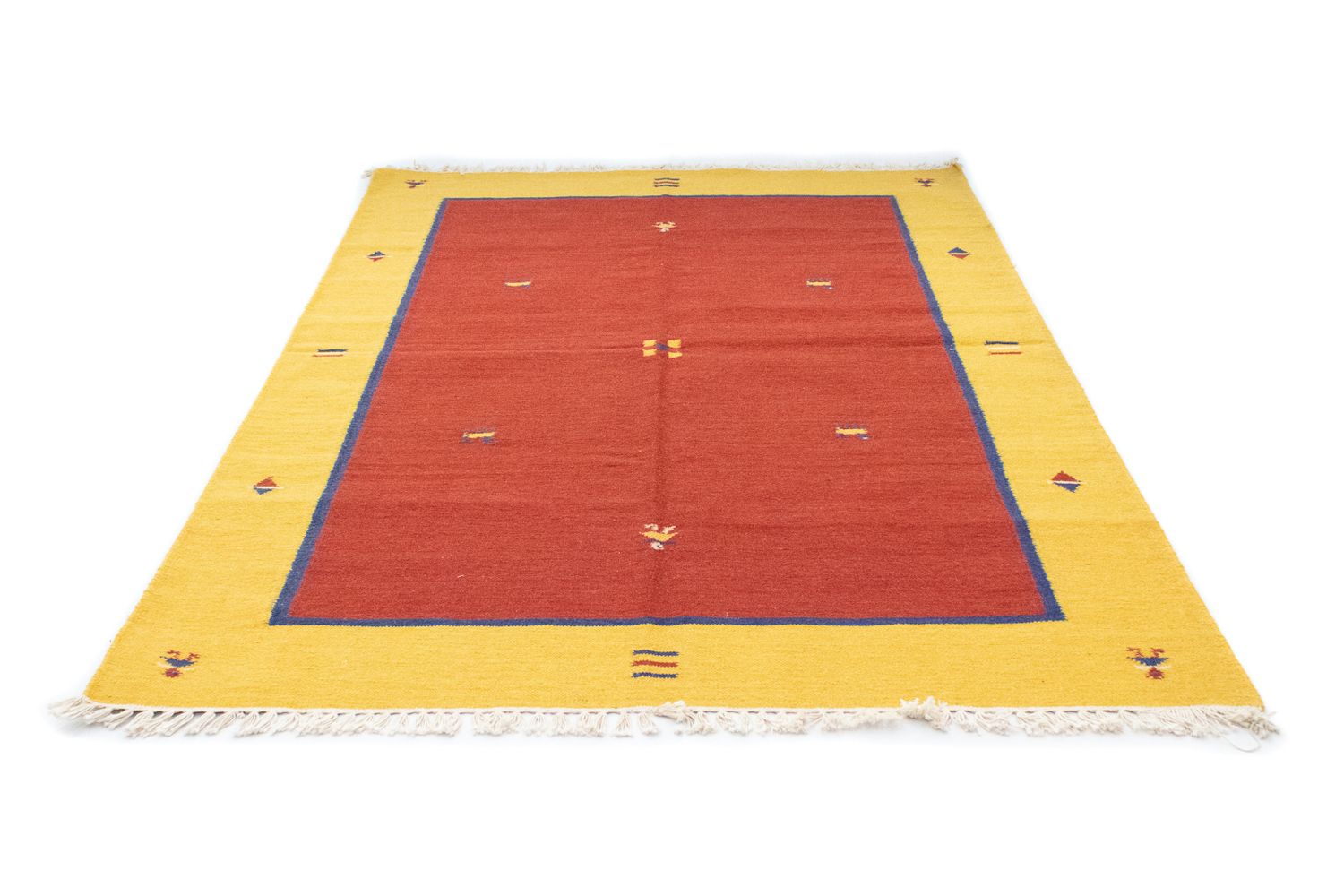 Alfombra Kelim - Tendencia - 200 x 140 cm - naranja