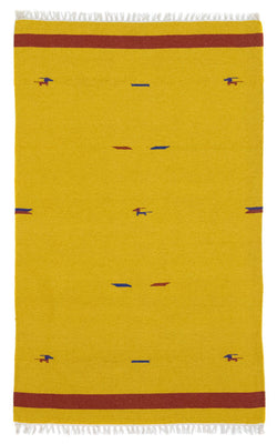 Alfombra Kelim - Tendencia - 180 x 120 cm - amarillo