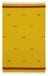 Alfombra Kelim - Tendencia - 180 x 120 cm - amarillo