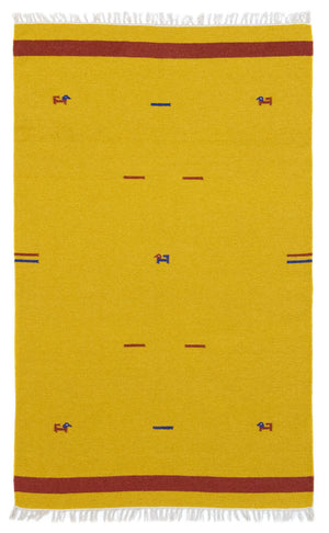 Alfombra Kelim - Tendencia - 180 x 120 cm - amarillo