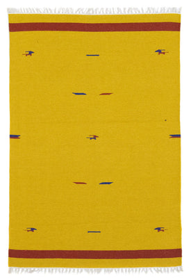 Alfombra Kelim - Tendencia - 180 x 120 cm - amarillo