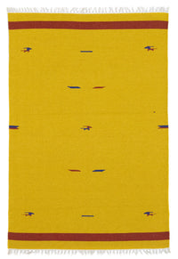Alfombra Kelim - Tendencia - 180 x 120 cm - amarillo