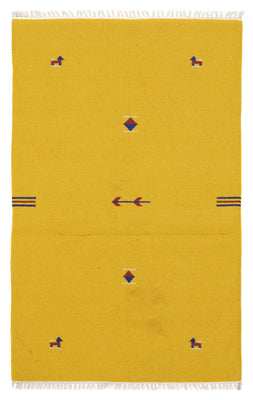 Alfombra Kelim - Tendencia - 180 x 120 cm - amarillo