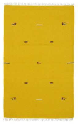Alfombra Kelim - Tendencia - 180 x 120 cm - amarillo