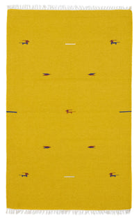 Alfombra Kelim - Tendencia - 180 x 120 cm - amarillo