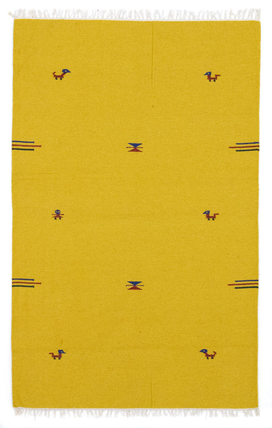 Alfombra Kelim - Tendencia - 180 x 120 cm - amarillo