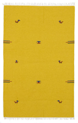 Alfombra Kelim - Tendencia - 180 x 120 cm - amarillo