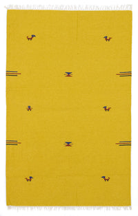 Alfombra Kelim - Tendencia - 180 x 120 cm - amarillo