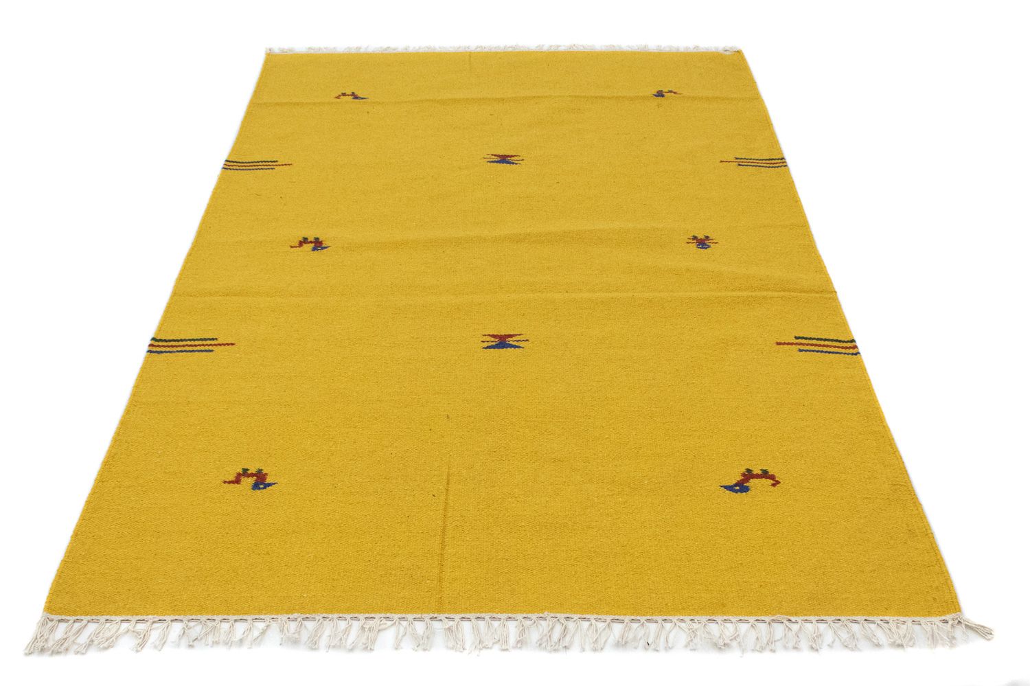 Alfombra Kelim - Tendencia - 180 x 120 cm - amarillo