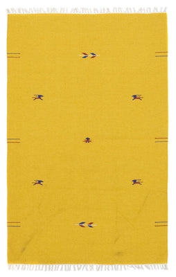 Alfombra Kelim - Tendencia - 180 x 120 cm - amarillo