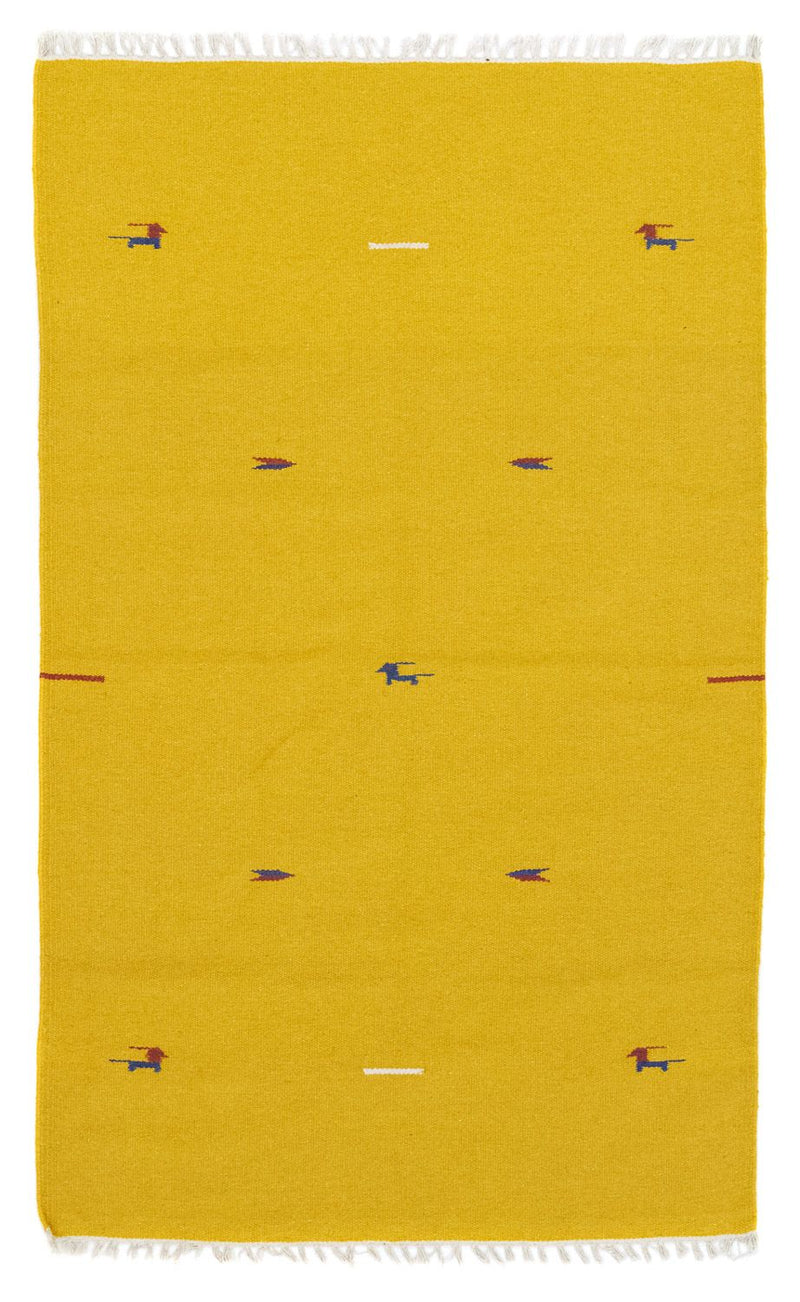 Alfombra Kelim - Tendencia - 180 x 120 cm - amarillo
