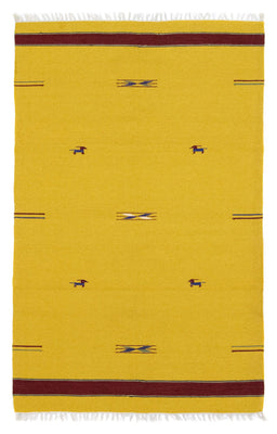 Alfombra Kelim - Tendencia - 180 x 120 cm - amarillo