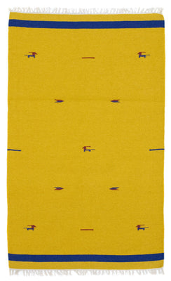 Alfombra Kelim - Tendencia - 180 x 120 cm - amarillo