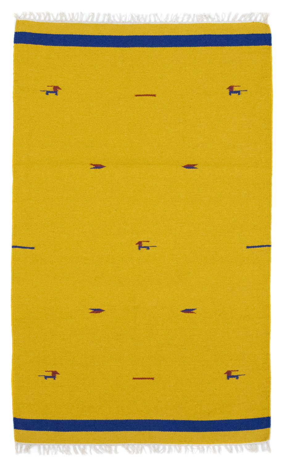 Alfombra Kelim - Tendencia - 180 x 120 cm - amarillo